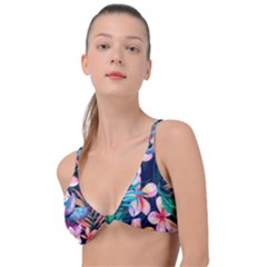 Hawaiian Flowers Hawaii Knot Up Bikini Top by Cemarart