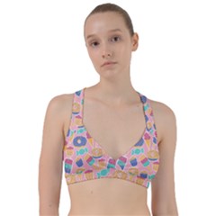 Ice Cream Donut Sweets Candie Sweetheart Sports Bra by Apenda