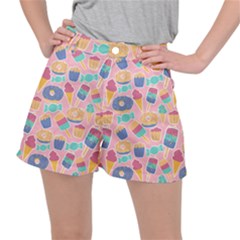 Ice Cream Donut Sweets Candie Women s Ripstop Shorts