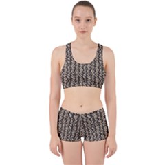 Beige Snake Pattern Work It Out Gym Set by DinkovaArt