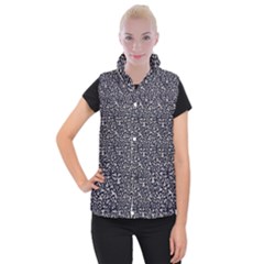 Brown Giraffe Pattern Women s Button Up Vest