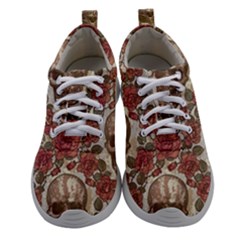 Skull And Roses Flowee Flora Floral Patterns Pattern Women Athletic Shoes