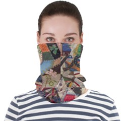 Background Embroidery Pattern Stitches Abstract Face Seamless Bandana (adult) by Ket1n9