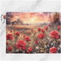 Roses Flower Field Sunset Nature Canvas Cosmetic Bag (XXXL) View1