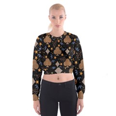 Seamless Pattern Repeat Repetition Cropped Sweatshirt by Tsamara