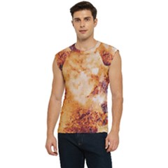 Burnt Paper Texture Print Design Men s Raglan Cap Sleeve T-shirt