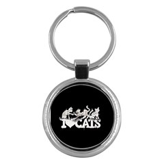 Catz Key Chain (round) by artattack4all