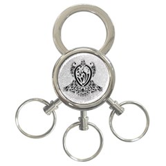 Diamond Bling Lion 3-ring Key Chain by artattack4all