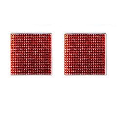 Deep Red Sparkle Bling Square Cuff Links by artattack4all