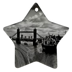 River Thames Waterfall Twin-sided Ceramic Ornament (star) by Londonimages