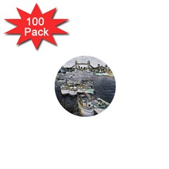 River Thames Art 100 Pack Mini Button (round)