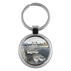 River Thames Art Key Chain (round) by Londonimages