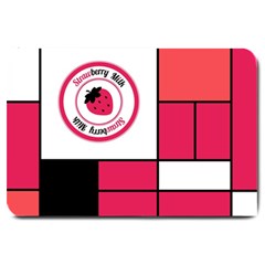 Brand Strawberry Piet Mondrian Pink Large Door Mat