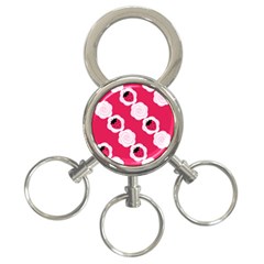 Cake Top Pink 3-ring Key Chain