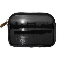 Vintage Uk England London Sun Sets Tower Bridge 1970 Compact Camera Case by Vintagephotos