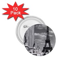 Vintage France Paris Eiffel Tour Chaillot Palace 1970 10 Pack Small Button (round)