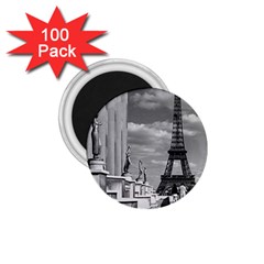 Vintage France Paris Eiffel Tour Chaillot Palace 1970 100 Pack Small Magnet (round)