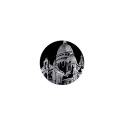 Vintage France Paris The Sacre Coeur Basilica 1970 Mini Magnet (round)