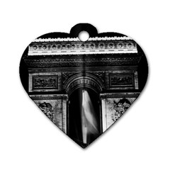 Vintage France Paris Triumphal Arch 1970 Single-sided Dog Tag (heart)