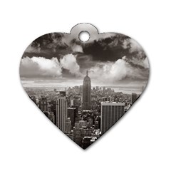 New York, Usa Single-sided Dog Tag (heart) by artposters