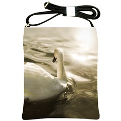 Swan Cross Shoulder Sling Bag by artposters