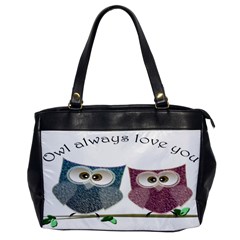 Owl Always Love You, Cute Owls Single-sided Oversized Handbag by DigitalArtDesgins