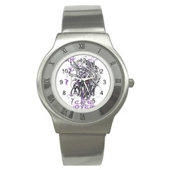 Game Over Stainless Steel Watch (round) by VaughnIndustries