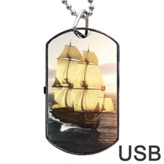 French Warship Dog Tag Usb Flash (one Side)