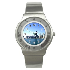 Chicago Skyline Stainless Steel Watch (unisex) by canvasngiftshop