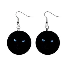 Black Cat Mini Button Earrings by cutepetshop