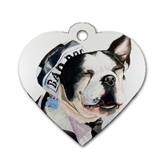 Bad Dog Dog Tag Heart (two Sided)