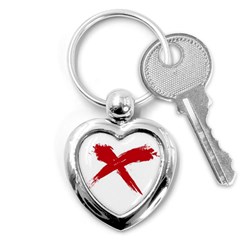 Red X Key Chain (heart) by magann