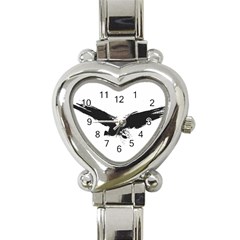 Grunge Bird Heart Italian Charm Watch  by magann