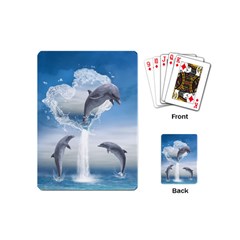 The Heart Of The Dolphins Playing Cards (mini) by gatterwe