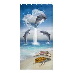 The Heart Of The Dolphins Shower Curtain 36  X 72  (stall)