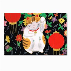 Maneki Neko Postcard 4 x 6  (10 Pack) by TabbyCatStudios