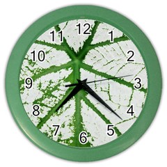 Leaf Patterns Wall Clock (color) by natureinmalaysia