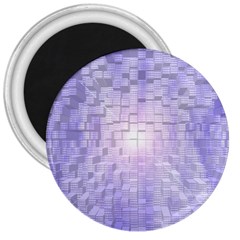 Purple Cubic Typography 3  Button Magnet by TheZiNES