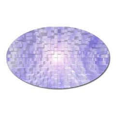 Purple Cubic Typography Magnet (oval) by TheZiNES