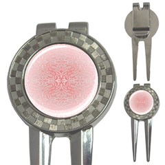 Pink Elegant Damask Golf Pitchfork & Ball Marker by ADIStyle