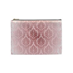 Luxury Pink Damask Cosmetic Bag (medium) by ADIStyle