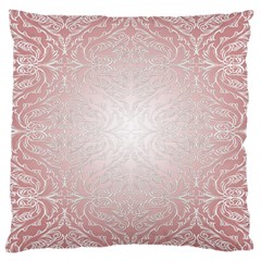 Pink Damask Large Cushion Case (one Side) by ADIStyle