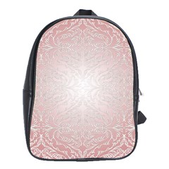 Pink Damask School Bag (xl) by ADIStyle