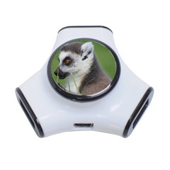 Ring Tailed Lemur  2 3 Port Usb Hub by smokeart