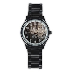 Rustic Barn Wood Chandelier Vintage Paris Fashion Sport Metal Watch (black) by chicelegantboutique