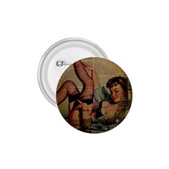 Vintage Newspaper Print Sexy Hot Pin Up Girl Paris Eiffel Tower 1 75  Button by chicelegantboutique