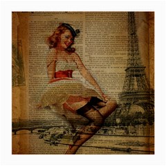 Cute Sweet Sailor Dress Vintage Newspaper Print Sexy Hot Gil Elvgren Pin Up Girl Paris Eiffel Tower Glasses Cloth (medium) by chicelegantboutique