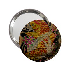 Funky Japanese Tattoo Koi Fish Graphic Art Handbag Mirror (2 25 )