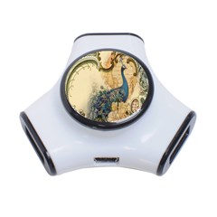 Victorian Swirls Peacock Floral Paris Decor 3 Port Usb Hub