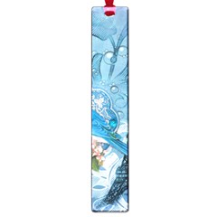 Girly Blue Bird Vintage Damask Floral Paris Eiffel Tower Large Bookmark by chicelegantboutique